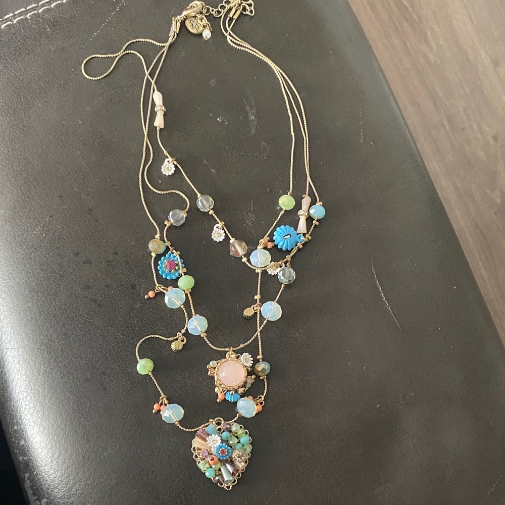Betsey Johnson Multicolor Charm Necklace
